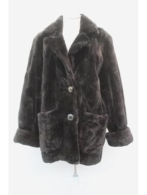 Showroom New Brown Sheared Beaver Fur Coat Jacket Women Woman Size 6-8 Sm/Med